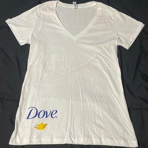 Women’s V Neck T-Shirt, Dove Promotional Tee, Size XL, Great Condition!
